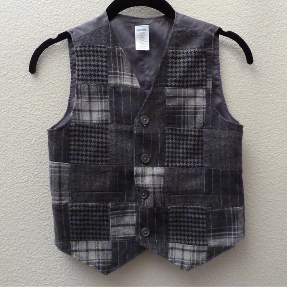 Gymboree Other - Gymboree Festive Holidays Grey Patchwork Vest 7-8 Gymboree Other - Gymboree Festive Holidays Grey Patchwork Vest 7-8